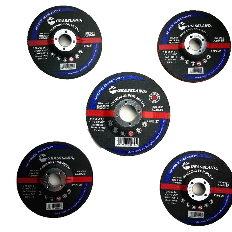 115mm X 6.4mm X 22.23mm Resin Bonded Grit 24 Abrasive Grinder Discs For