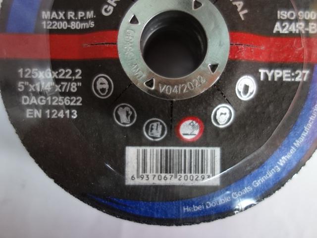 Type 27 180x6.0x22.23mm Metal Cut Off Wheel For Angle Grinder