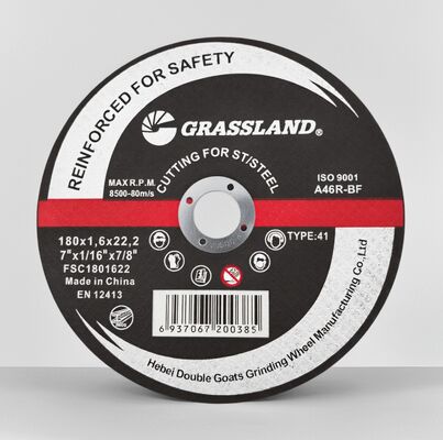 Stainless Steel Cutting Discs 180mm X 1.6mm X 22.2mm Resin Material with High Speed 15200 RPM Suitable for Metal Fabrication