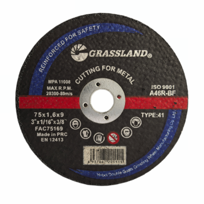 3 inch Metal Grinding Discs for Straight and Chip-Free Cuts 75mm x 1.6mm x 9mm Continuous Wheel Blade Tough Aluminum Oxide Abrasive 80 m/s