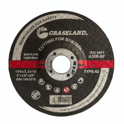 GRASSLAND 4 Inch Inox Grinding Discs with Monocrystalline Fused Alumina 100mm X 3.2mm X 16mm