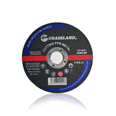 GRASSLAND Metal Grinding Discs 125mm X 1mm X 22.2mm for Precise Vibration-Free Cutting