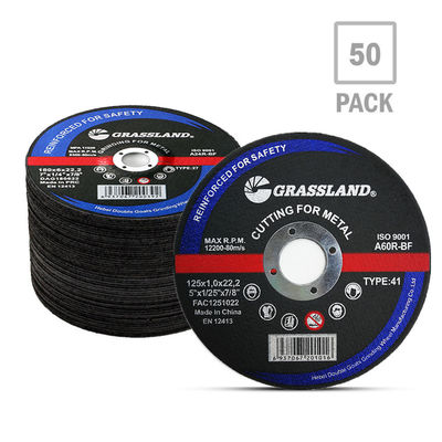 GRASSLAND Metal Grinding Discs 125mm X 1mm X 22.2mm for Precise Vibration-Free Cutting
