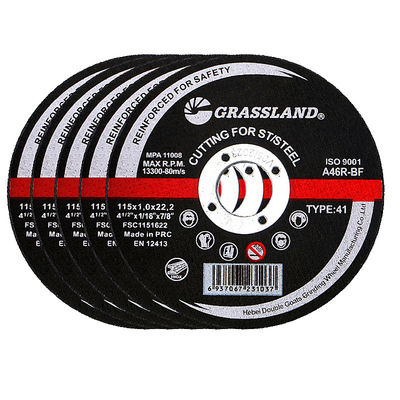 115X1X22.2, Thinner Design GRASSLAND 115mm Cutting Wheel for Faster and Cleaner Cuts on Steel and Stainless Steel INOX