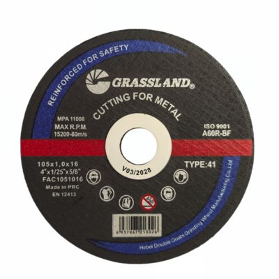 105 X 1 X 16 MM Metal Grinding Discs with Multilevel Glass Fiber Mesh and Resin Bonded Material