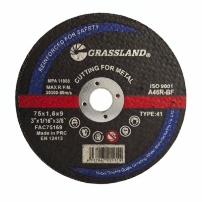 3 inch Metal Grinding Discs for Straight and Chip-Free Cuts 75mm x 1.6mm x 9mm Continuous Wheel Blade Tough Aluminum Oxide Abrasive 80 m/s