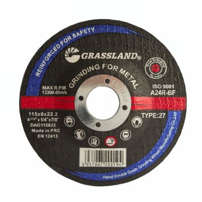 GRASSLAND Metal Grinding Discs 115mm X 6mm X 22.2mm for Precise Vibration-Free Cutting