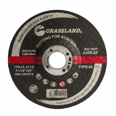 GRASSLAND 4 Inch Inox Grinding Discs with Monocrystalline Fused Alumina 100mm X 3.2mm X 16mm