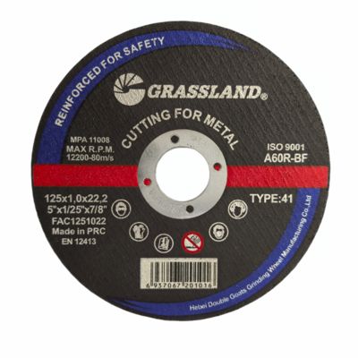 GRASSLAND Metal Grinding Discs 125mm X 1mm X 22.2mm for Precise Vibration-Free Cutting